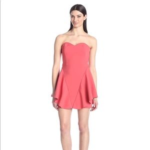Halston Heritage Corset Strapless Dress in Melon